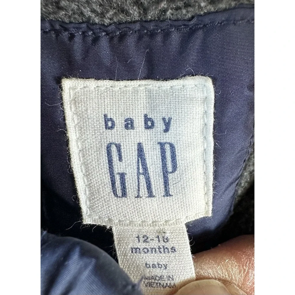 baby Gap Duck Down SnowSuit Hooded Blue Sz 12-18 months